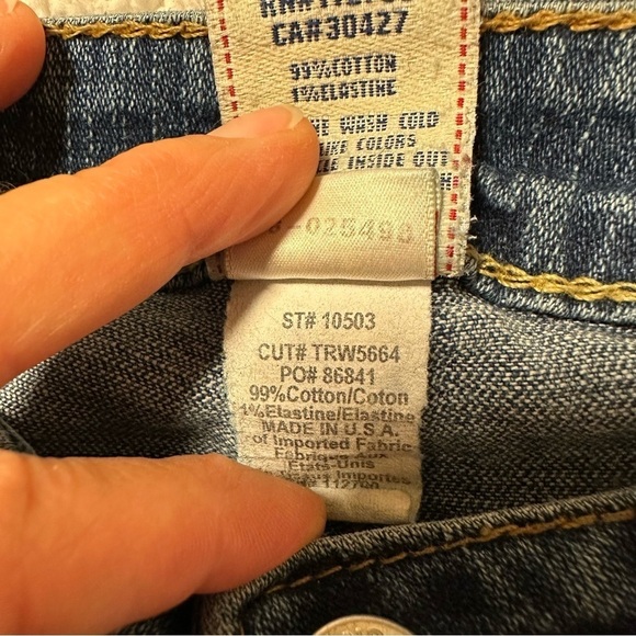 True Religion Joey Distressed Bootcut Flare Jeans Y2K 00s  Flap Pocket Boot Leg - Picture 12 of 14